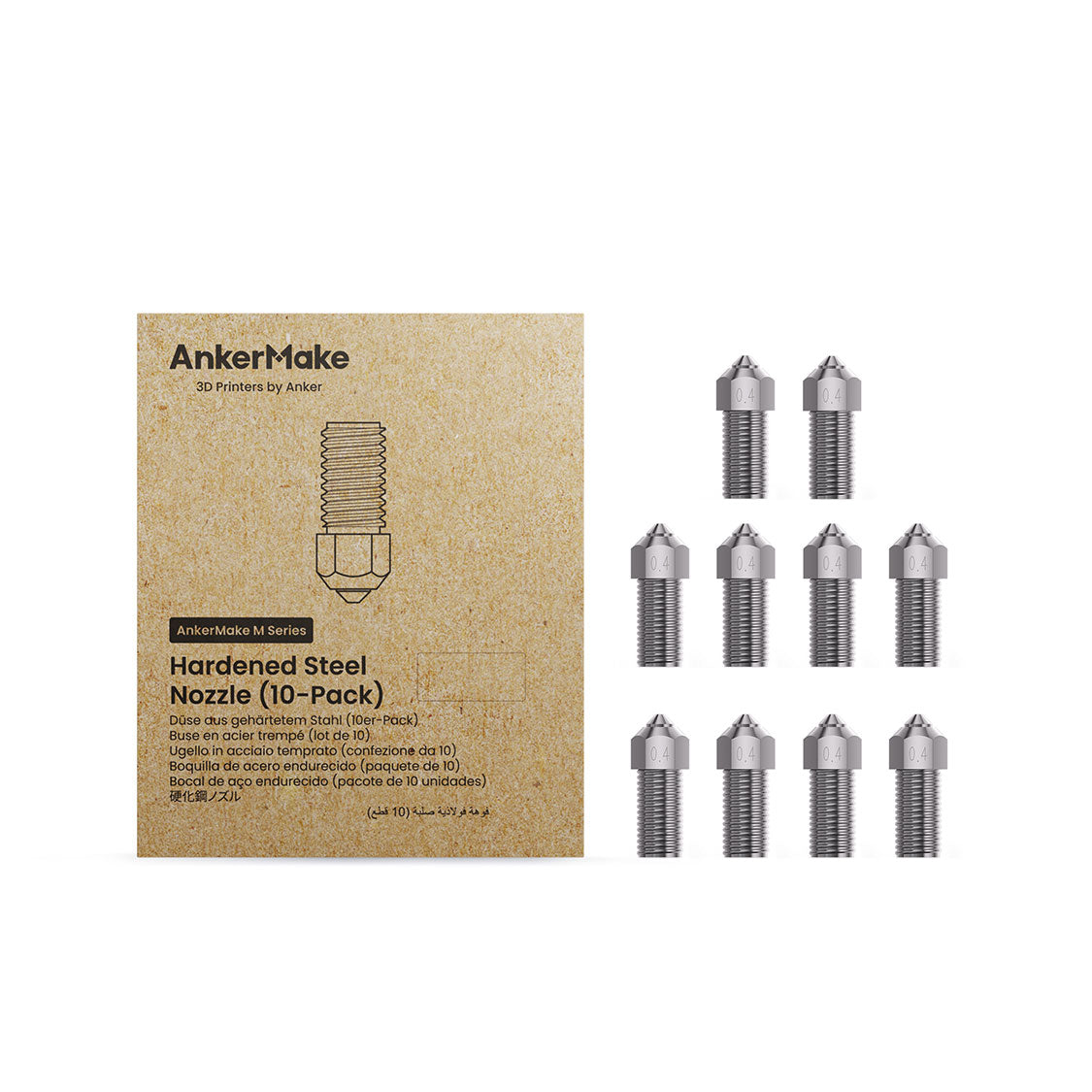 Kit de buses en acier trempé (0,4 mm, M5/M5C)