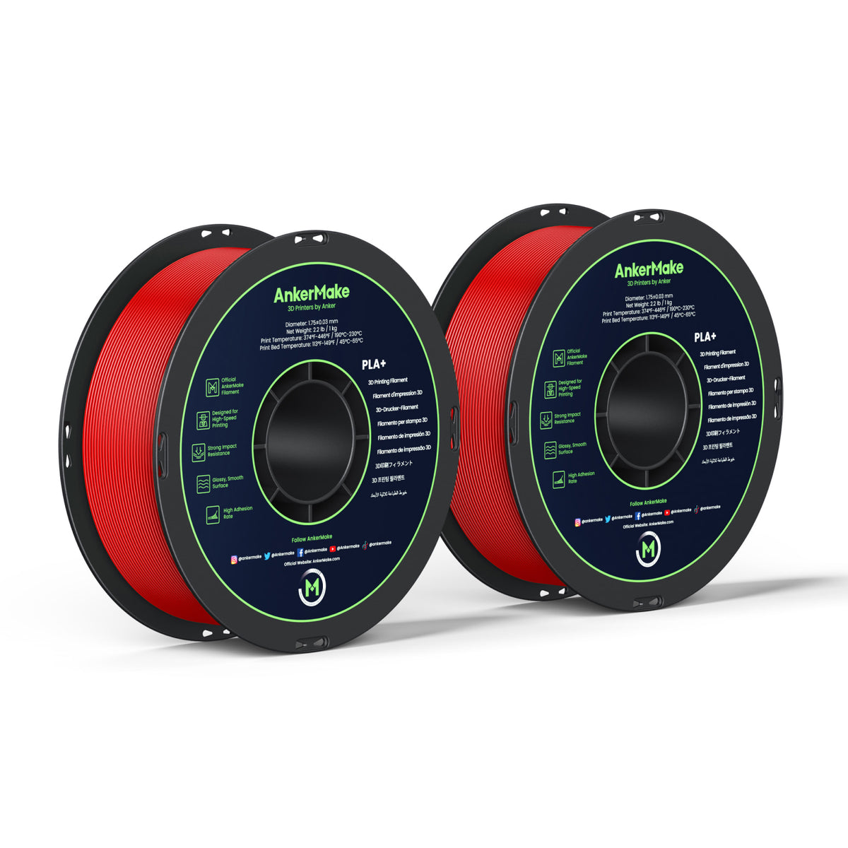 AnkerMake PLA+ Basic Filament (2-Pack)